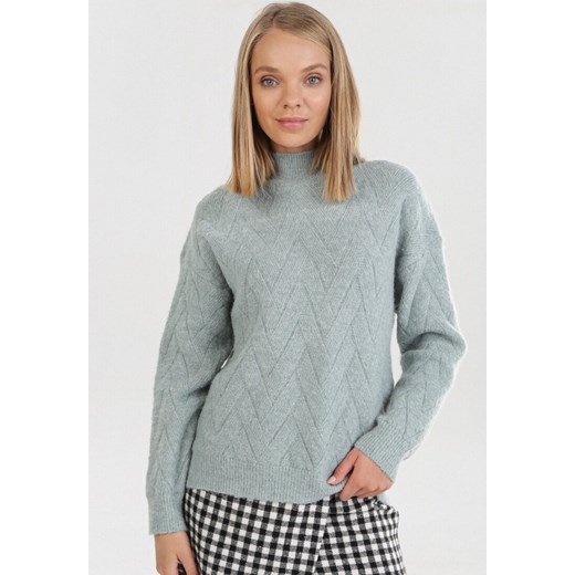 Sweter damski Born2be Odzież Damska KV miętowy ZKFY Sweter damski Born2be Odzież Damska KV miętowy ZKFY