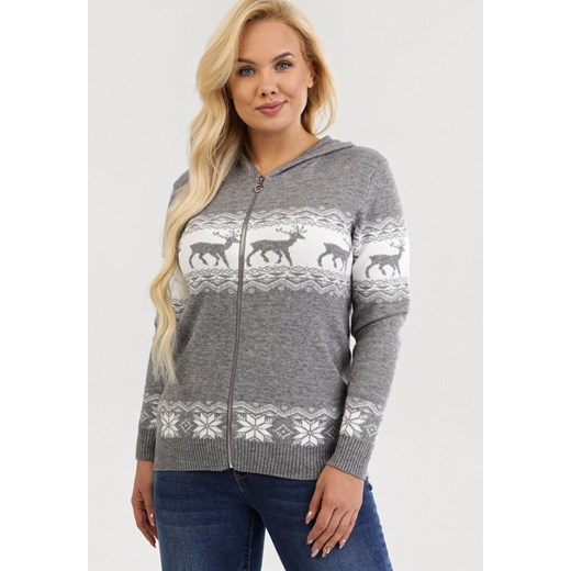 Sweter damski Born2be Odzież Damska QP szary FOCM Sweter damski Born2be Odzież Damska QP szary FOCM