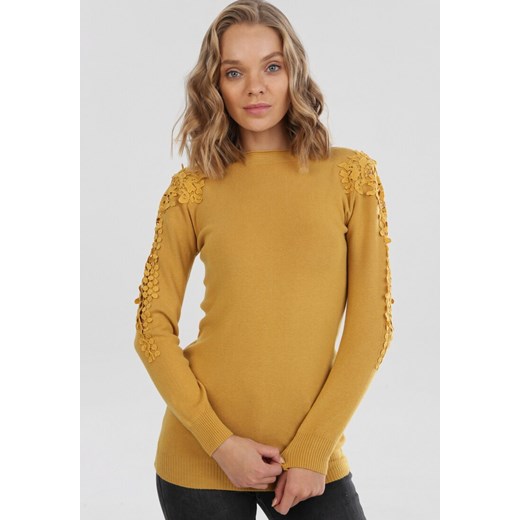 Sweter damski Born2be Odzież Damska ZT żółty TVTW Sweter damski Born2be Odzież Damska ZT żółty TVTW