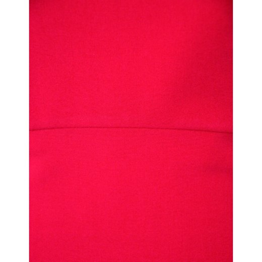 Czerwona sukienka Kasia Zapała z długim rękawem midi dopasowana 