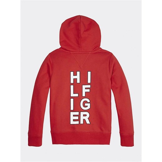 TOMMY HILFIGER KB0KB05479 GRAPHIC HOODIE SWEATER Unisex Boys RED Tommy Hilfiger 8y promocyjna cena showroom.pl