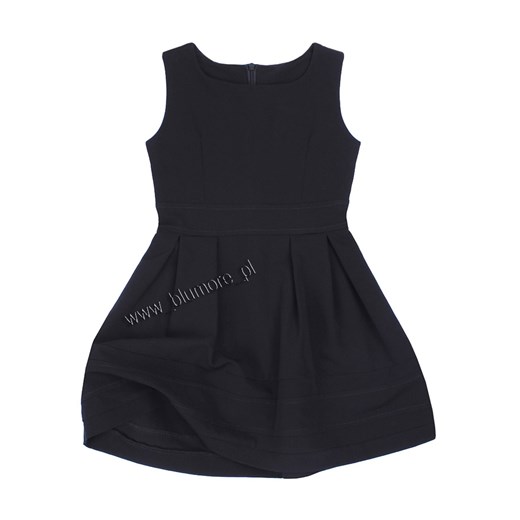 Czarna sukienka wizytowa dla dziewczynki 110 - 152 Wiki blumore-pl czarny bawełniane