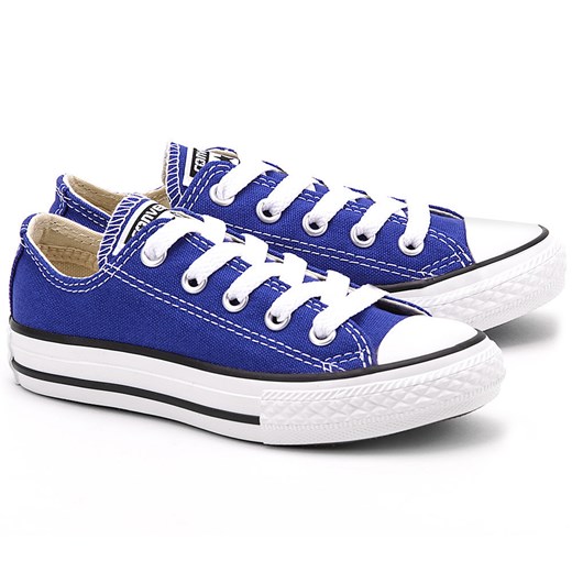 Chuck Taylor All Star - Atramentowe Canvasowe Trampki Dziecięce - 342373F mivo niebieski buty na lato