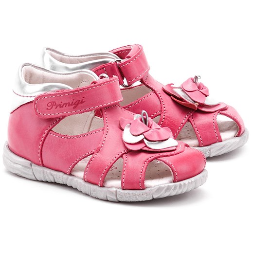 Shara - Różowe Skórzane Sandały Dziecięce - 10591 00 mivo rozowy Buty