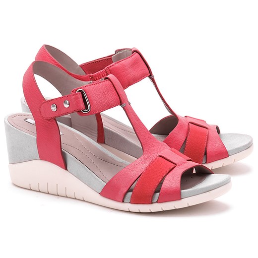 Donna Kalizma - Różowe Ekoskórzane Sandały Damskie - D4274A 000QL C8002 mivo czerwony buty na lato
