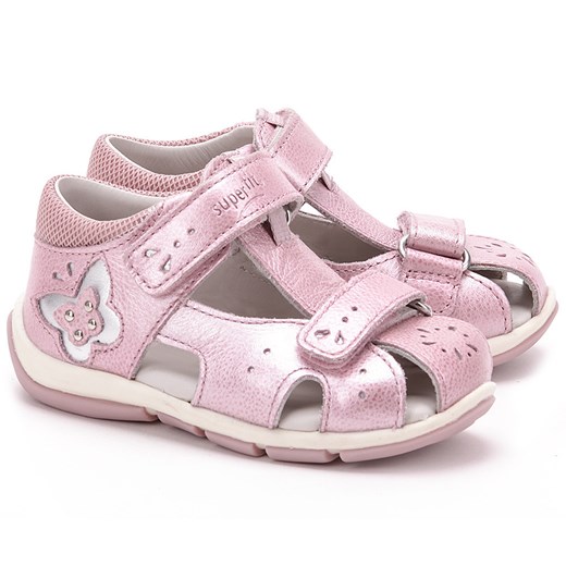 Freddy - Różowe Skórzane Sandały Dziecięce - 2-00140-60 mivo bezowy buty na lato