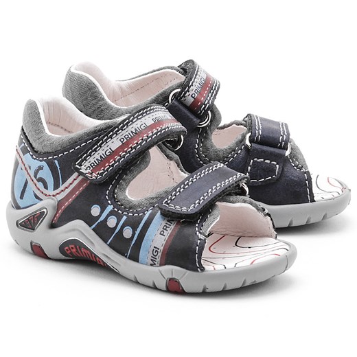 Donat - Granatowe Ekoskórzane Sandały Dziecięce - 15971 00 mivo szary buty na lato