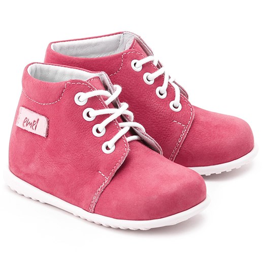 Roczki - Różowe Nubukowe Trzewiki Dziecięce - E 2343-10 mivo-kids rozowy buty na lato