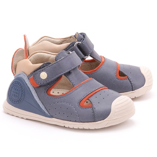 Shoes Sandal - Granatowe Skórzane Trzewiki Dziecięce - 142133 mivo-kids niebieski sandały