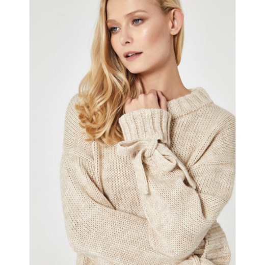 Sweter z wiązanymi rękawami Lumide ONESIZE okazja showroom.pl