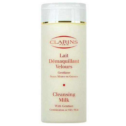 Clarins Cleansing Milk With Gentian 400ml W Mleczko demakijaż do skóry mieszanej i tłustej perfumy-perfumeria-pl bezowy mleczka