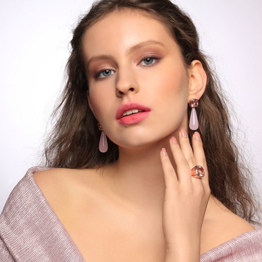 Morganite Vanity Earrings Dinari Jewels ONESIZE showroom.pl
