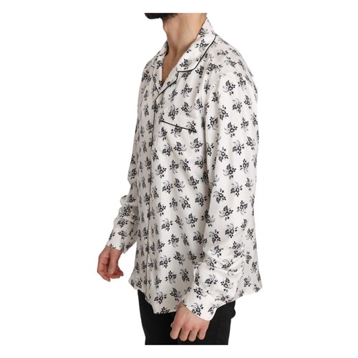 SILK Pajama Floral Print Sleepwear Shirt Dolce & Gabbana S okazja showroom.pl