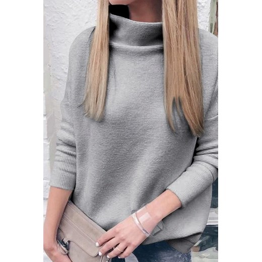 Ciepły sweter damski z golfem Alexiss S Super-store promocyjna cena