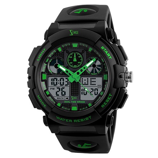 Czarny męski zegarek na silikonowym pasku ZEMGE | SPORT –  ZS1073M Zemge  Super-store