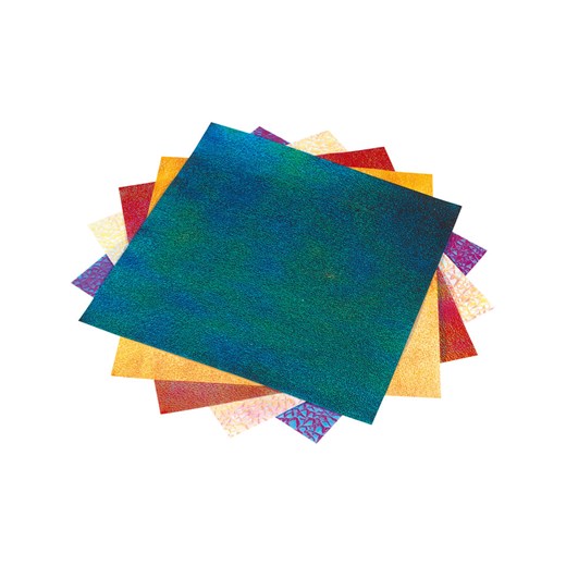 Kolorowy papier iryzacyjny (50 szt.) - 14 x 14 cm Folia Paper onesize Limango Polska