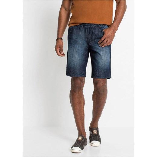 Bermudy dżinsowe z gumką w talii Regular Fit | bonprix Bonprix 46 okazyjna cena bonprix