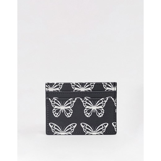 ASOS DESIGN – Etui na karty ze wzorem motyli-Czarny No Size Asos Poland