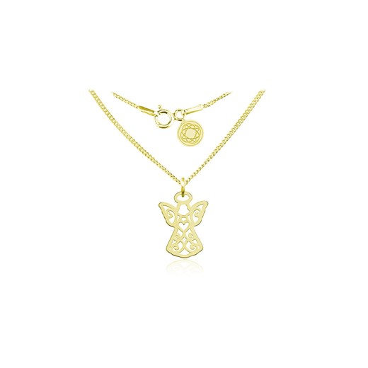 Srebrny naszyjnik - Ażurowy Aniołek - 24k złocenie Lian Art Lian Art