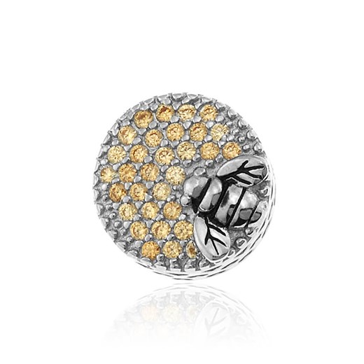 Srebrny Charms Beads - Koło z Pszczółką Lian Art Lian Art