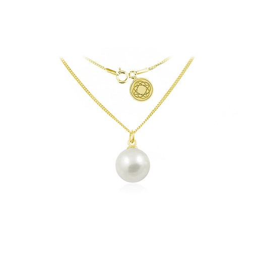 Srebrny naszyjnik z perłą Swarovski® 10mm - 24k złocenie Lian Art Lian Art