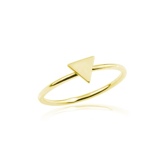 Srebrny pierścionek trójkąt - 24k złocenie Lian Art Lian Art