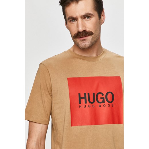 Hugo Boss t-shirt męski beżowy 