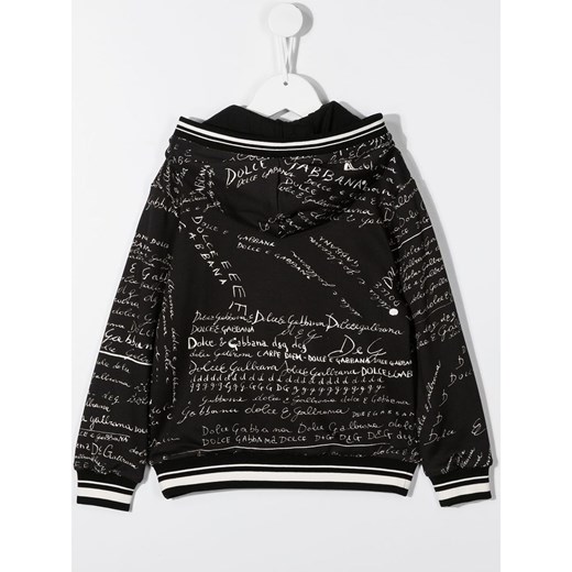 Full zip hoodie with lettering Dolce & Gabbana 4y showroom.pl