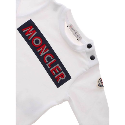 Odzież dla niemowląt biała Moncler w nadruki 