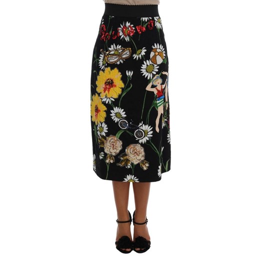 Embellished Daisy Brocade Skirt Dolce & Gabbana M wyprzedaż showroom.pl