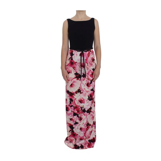 Floral Print Long Maxi Sheath Dress Dolce & Gabbana S wyprzedaż showroom.pl