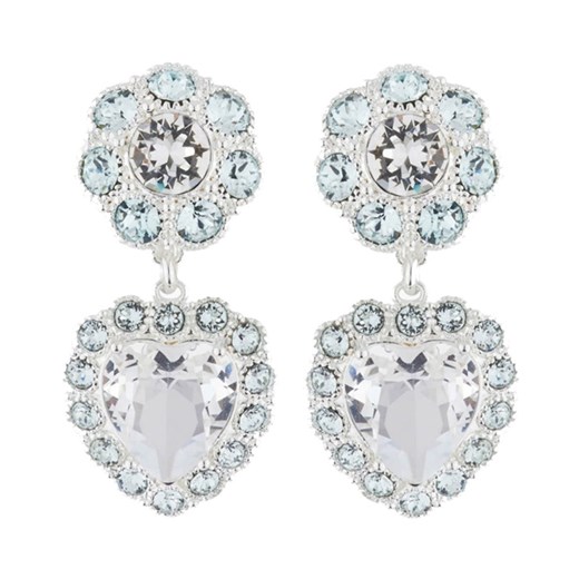 Heart & Faceted Crystal Stud Earrings Les Néréides ONESIZE showroom.pl
