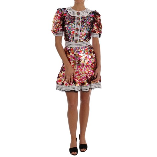 Sequined Crepe Mini Dress Dolce & Gabbana XS okazyjna cena showroom.pl