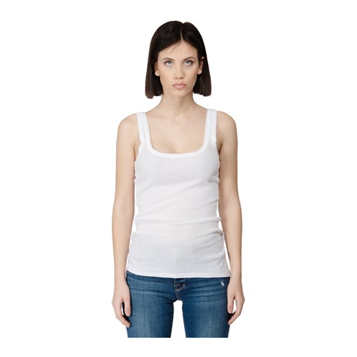 COTTON RIBBED TOP WITH DOUBLE STRAPS Jucca S okazyjna cena showroom.pl