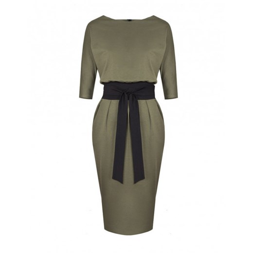 Sukienka Mono Khaki Dark Kasia Miciak Design S showroom.pl