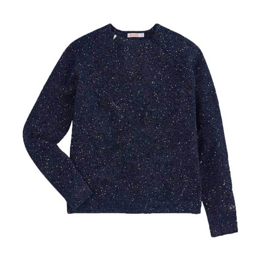Crewneck sweater in glitter wool - K40214-07 Sun 68 L showroom.pl