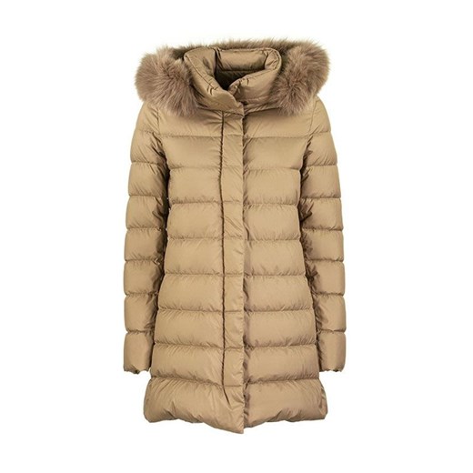 Ultra-light asymmetrical down jacket with fur Herno 40 IT okazja showroom.pl