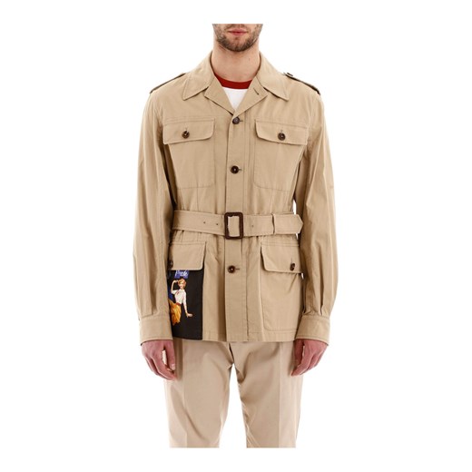 Safari jacket with patch Dolce & Gabbana 50 IT wyprzedaż showroom.pl