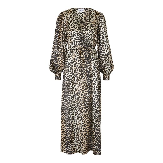 Cross leopard print dress Ganni XL - 42 okazja showroom.pl