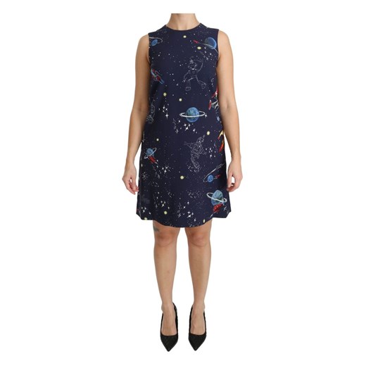 Planets Print Shift Dress Dolce & Gabbana 2XS - 38 IT showroom.pl promocyjna cena