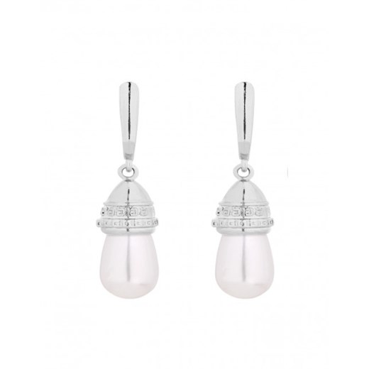 Kolczyki z białymi perłami Swarovski® Crystal Sotho ONESIZE showroom.pl