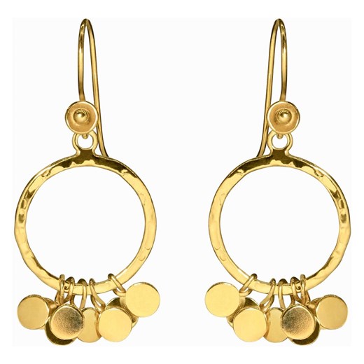 Coin Charm Hoop Earrings Dinari Jewels ONESIZE showroom.pl