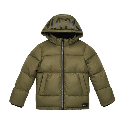 CALVIN KLEIN IB0IB00249 ESSENTIAL PUFFER JACKET AND JACKETS Unisex Boys GREEN Calvin Klein 10y okazyjna cena showroom.pl