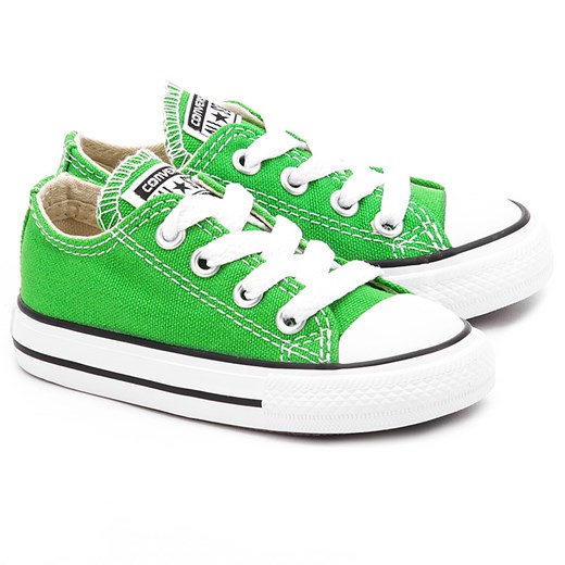 Chuck Taylor All Star - Zielone Canvasowe Trampki Dziecięce - 742374F mivo zielony delikatne