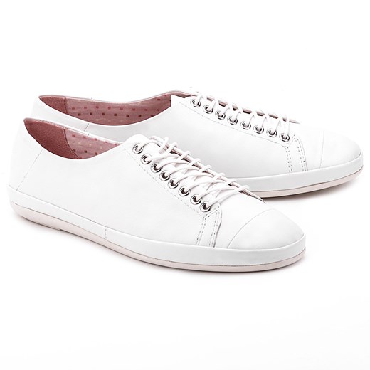 Rose - Białe Skórzane Trampki Damskie - 3714-001-01 mivo bialy buty na lato