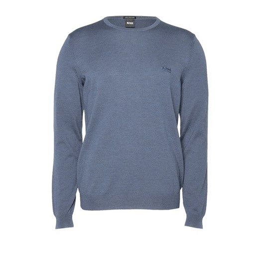 Wool sweater with crewneck embroidered logo Hugo Boss S showroom.pl
