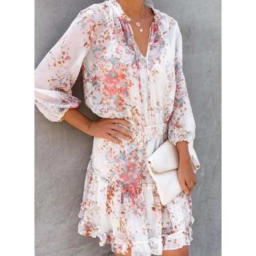 Sukienka Sandbella wielokolorowa boho mini 