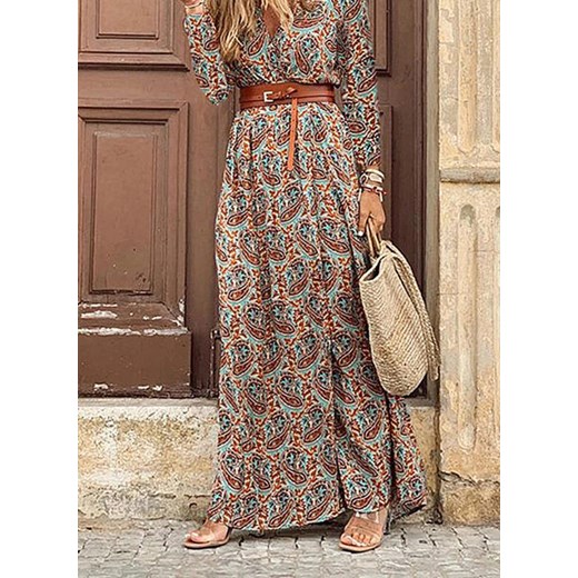 Sukienka Sandbella wielokolorowa w stylu boho maxi na co dzień 