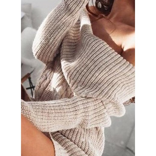 Brązowy sweter damski Sandbella 