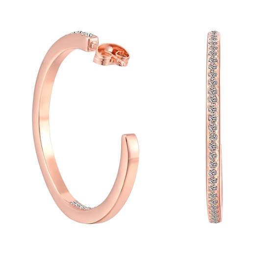 Pozłacane kolczyki-półkreole z kryształami Swarovski Metropolitan onesize Limango Polska